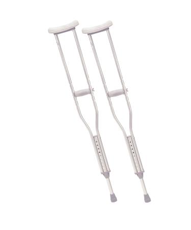 Drive Medical Tall Adult Crutches For Walking With Underarm Pad & Handgrip, 53 to 61 Inches, Grey