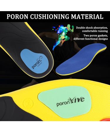 Orthotic Insoles for Plantar Fasciitis Relief | Arch Support Inserts for Men & Women | Shock-Absorbing Comfort for Flat Feet & High Arches | Breathable Design - Black 275mm - Buy Online on GoSupps.com
