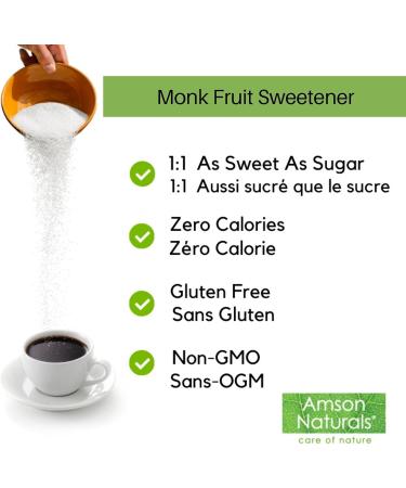 Monk Fruit Sweetener with Erythritol 2.5 lb / 1.14 Kg / 40 oz (Granular) - 1:1 Sugar Substitute Natural Source tabletop Sweetener No Calorie Non-GMO Gluten free. 1.13 kg (Pack of 1) - Buy Online on GoSupps.com