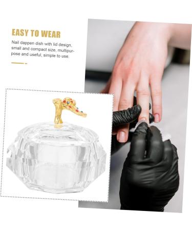 minkissy nail cups manicure nail dish cup acrylic nail supplies nail dappen dish nail liquid holder nail dish cups dish for acrylic nails nail dish bowl thicken Glass Manicure tools - Buy Online on GoSupps.com