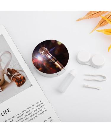 Shop Karaoke Microphone Print Contact Lens Case - Travel-Friendly Lens Care Box | Ideal for International Shipping - Buy Online on GoSupps.com