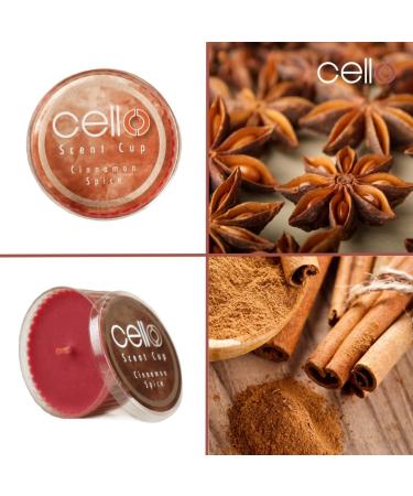 Cello Cinnamon Spice Scent Cup x3 - High Fragrance Tea Lights for Tealight Holders | Divine Scented Candle Melt Cups - Stunning Gifts for Women - Buy Online on GoSupps.com