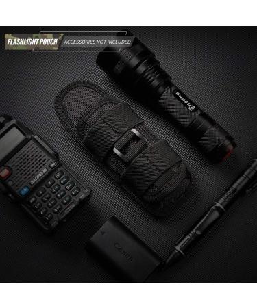 Wynex Tactical Flashlight Pocket Holster | 360-Degree Rotatable Belt Clip & Carabiner Case for International Shipping - Buy Online on GoSupps.com