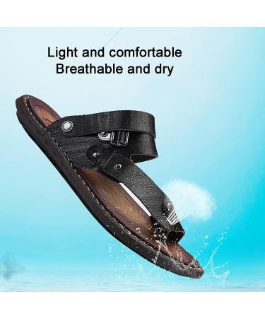 Men's Dual-Use Toe Flat Slippers for Bunion Splints & Plantar Fasciitis - Brown, 26cm - Buy Online on GoSupps.com