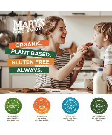 Mary's Gone Crackers Organic Jalapeno Brown Rice & Flax Seed Crackers - 33oz (Pack of 6) - Buy Online on GoSupps.com