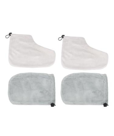 jojofuny Ensemble Accessoires de Paraffine 2 Paires Taille Unique pour Th rapie Bain de Cire Mains et Pieds Usage Domicile Salon Spa Couleur Al atoire