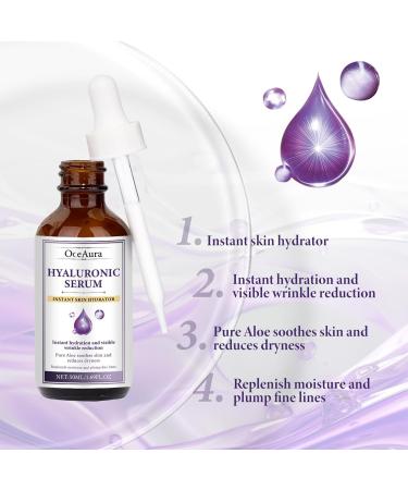 Tongyend Hyaluronic Serum Hyaluronic Acid Serum For Face Anti Aging Serum For Face Smooth Fine Lines Hydrating Serum To Reduce Fine Lines&Wrinkles Youthful Skin Rejuvenating Serum For All Skin Types - Buy Online on GoSupps.com