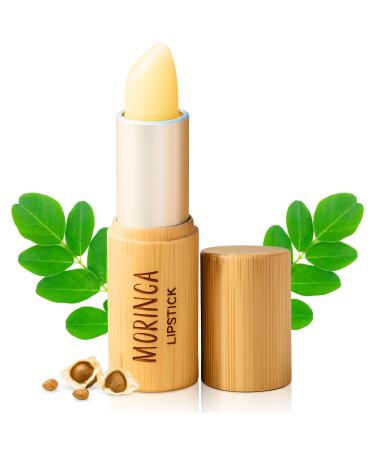 Ganopur Organic Moringa Oil Lip Balm 100% Natural: Moisturizing Repairing & Anti-Aging Stick Dry Lip Care Ganopur