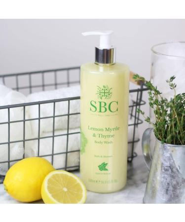 SBC Skincare Lemon Myrtle & Thyme Body Wash - 500ml | Zesty Shower Gel For Men And Women | Shower Cream For Oily And Breakout-Prone Skin | Vegan Friendly | SLS Free - Buy Online on GoSupps.com