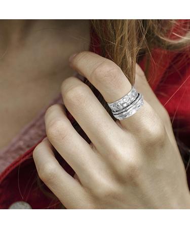 Spinner s Couple Relieving Stress Jewelry Spinner Sun and Moon | Stainless Steel Swivel Commitment Engagement Steel s for Teens Girls Znet-au - Buy Online on GoSupps.com