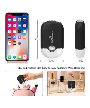 Buqikma Eyelash Fan Mini - Portable Rechargeable Lash Dryer with 3 Speeds - Pink - Buy Online on GoSupps.com