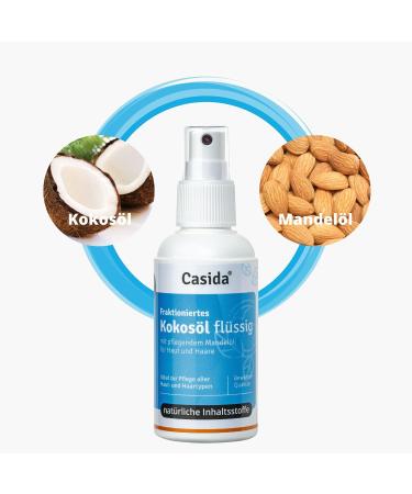 Casida - Liquid Coconut Oil for Skin & Hair - moisturizing and nourishing properties for dry and irritated skin - pharmacy quality - 100 ml - Buy Online on GoSupps.com
