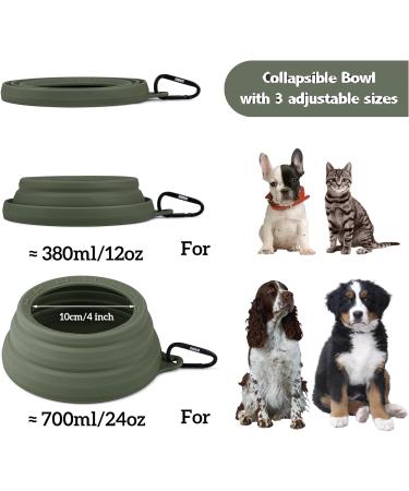 Buy Ohmo Foldable Water Bowl for Dogs - No Spill Travel Bowl (680ml Camouflage Green) - Portable & Mess-Free Feeding Accessories for Car Trips - Buy Online on GoSupps.com