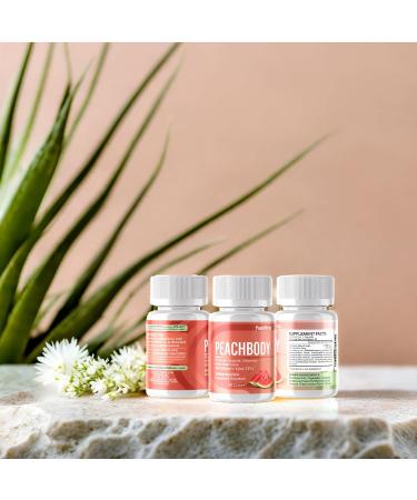 Watermelon Flavored Probiotic Vaginal Suppositories | Aloe Vera & pH Balance Support - Peachbody 30 Vegetable Capsules - Buy Online on GoSupps.com
