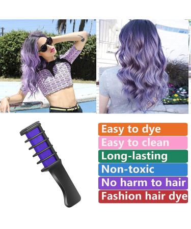 10-Piece Hair Criminal Comb Set | Washable Temporary Hair Color Chalk for Kids | Perfect for Carnival Christmas Birthday Parties & New Year (Purple) - Buy Online on GoSupps.com