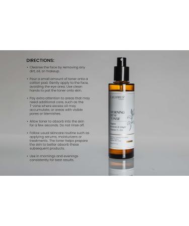 Morning Dew Organic Turmeric & Ginger Facial Toner Infused with Vitamin E and Hyaluronic Acid Hydrating Pore-Refining Anti-Aging Formula for All Skin Types - Buy Online on GoSupps.com
