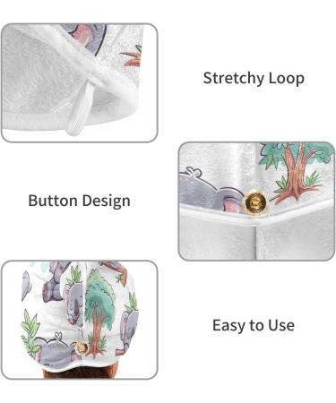 Super Absorbent Sleeping Koalas Hair Towel 2 Pack - Quick Dry Hair Turbans for Women & Girls - Buy Online on GoSupps.com