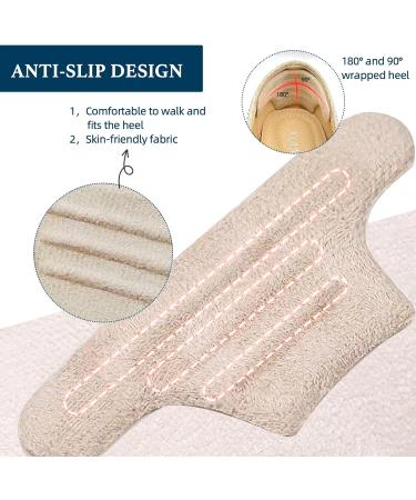 Heel Cushion Pads - Gel Heel Protectors & Grips for Loose Shoes | 4 Pairs (2 Beige + 2 Black) - Comfort & Fit for Men & Women - Buy Online on GoSupps.com