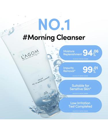 LAGOM Cellup Gel To Water Cleanser No Foam Transparent Formula Jelly Texture Morning Cleansing Hydrating Daily Face Wash 5.74 Fl Oz 5.74 Fl Oz (Pack of 1) - Buy Online on GoSupps.com
