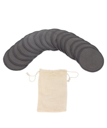 16 pieces of bamboo fiber make-up remover pad washable washable reusable facial cleaning puff cotton face pads cleaning cloth pads with laundry bag for clean face