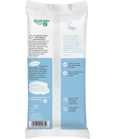 Gl ckstier Dog Care Wipes - Perfect Coat Care on the Go (60 pcs) | Wet Dog Wipes for Easy Cleaning - Buy Online on GoSupps.com