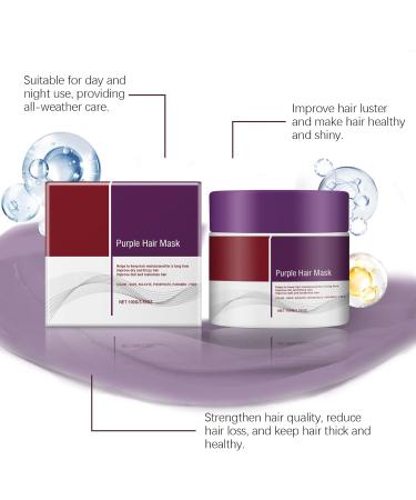 Masque Nourrissant Violet Purple Toning HairMask Violet Masque Cheveux Masque Capillaire Violet Masque Capillaire au Collag ne Masque Capillaire Au Collag ne Pour Cheveux Secs Et Ab m s - Buy Online on GoSupps.com