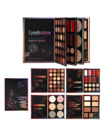 Luckxing Eye Makeup Palette | 55 Colors Matte Powder | Matte Pearl Face Highlighter - For Women And Young Girls Beauty Festival Evening Meeting Formal Event