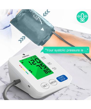 Buy Blood Pressure Monitor - Upper Arm BP Machine for Home Use with Large 3.4" Display Backlight and Pulse Rate Detection - Cuff Size 22-42cm - 99 Sets Memory (White - Buy Online on GoSupps.com