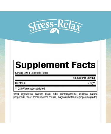 Natural Factors Stress-Relax Melatonin 5mg | 90 Chewable Tablets for Sleep Support - Buy Online on GoSupps.com