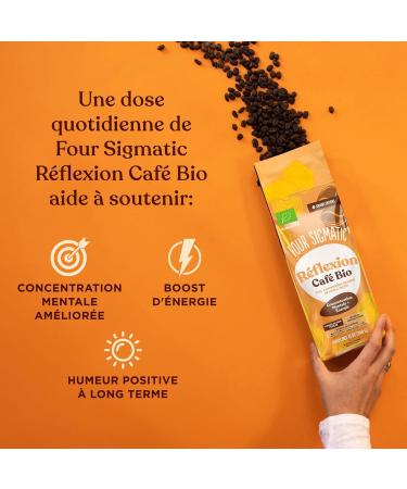 Four Sigmatic Dark Roast Organic Whole Bean Coffee | Fair Trade Gourmet Roast with Lion's Mane & Chaga | Nootropic Mushroom Coffee for Brain and Immune Support | 12oz Sans saveur - Buy Online on GoSupps.com