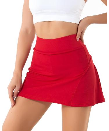 Pleated Tennis Skirt with Pockets | High-Waisted Golf Skort for Women | Athletic Running Activewear - Buy Online on GoSupps.com