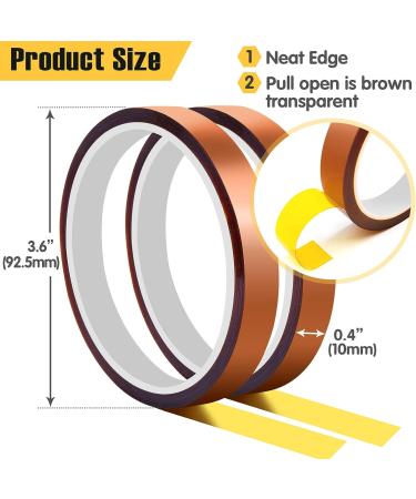 10 Rolls Heat Resistant Sublimation Tapes - 10mm X 33m - Ideal for Heat Press, Electronics, Soldering - Adhesive Vinyl, No Residue - Buy Online on GoSupps.com