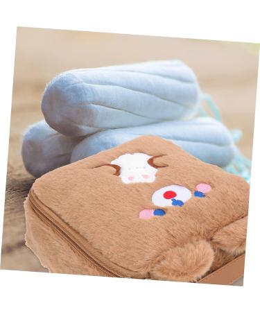 Healifty Plush Travel Set: Zip Around Wallet & Animal Bag Pouch for Women - Brown 18.5X18.5X6.5CM - Buy Online on GoSupps.com