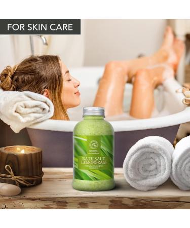 Buy Bathing Salt Lemongrass 600g - Natural Essential Oil for Relaxation Stress Relief & Aromatherapy | Wellness & Beauty Care - Buy Online on GoSupps.com