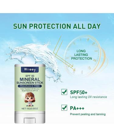 Sunscreen Stick SPF 50 PA+++ Sunblock Stick SPF 50 Face Moisturiser Waterproof All Day Sun Cream Against UVA & UVB Fragrance Free Travel Sunscreen For Daily Use Delicate Sensitive Skin - Buy Online on GoSupps.com