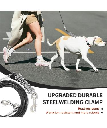 Buy 15m Black Yard Leash for Dogs - Shock Absorbing Tie Out Cable for Safe Outdoor Adventures - Buy Online on GoSupps.com