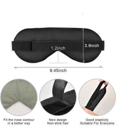 Adjustable Haskirky Light Blocking Eye Mask for Men and Women - Perfect for Travel, Yoga, Meditation, and Deep Sleep - Pure Green - Buy Online on GoSupps.com