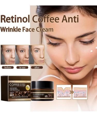 Hydrating Retinol Caffeine Wrinkle Cream Anti-Wrinkle Cream with Retinol and Caffeine Skin Care Cream Wrinkle Repair Cream Soft Texture For All Skin Types 50g - Buy Online on GoSupps.com