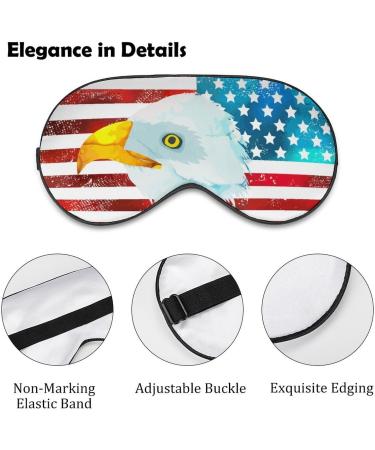 Buy Bald American Eagle Sleeping Mask | USA Flag Soft Eye Mask with Adjustable Strap for Comfortable Sleep - Buy Online on GoSupps.com