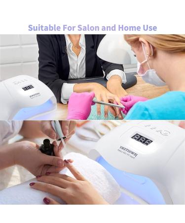JEWHITENY 120W UV LED Nail Lamp for Quick Gel Polish Curing - 36 Light Beads, Digital Display, 4 Timer Settings - Automatic Sensor for Home & Salon - Buy Online on GoSupps.com