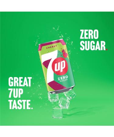 7UP Free Cherry Fizzy Drink - Sugar-Free - 6 x 330ml Cans - Buy Online on GoSupps.com