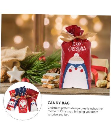 PLAFOPE Chrismas Bags 50pcs Christmas Drawstring Bag Candy Bags Holiday Santa Bag Drawstring Candy Bag Child Bag Food - Buy Online on GoSupps.com