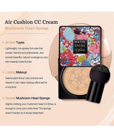 MYSHELL Mushroom Head Air Cushion CC Cream Foundation - Moisturizing Nude Makeup Primer - Buy Online on GoSupps.com