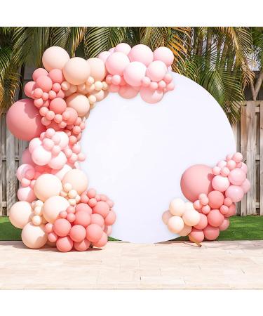 White Round Backdrop Cover 7.2x7.2ft White Circle Birthday Photo Photography Background for Party Baby Shower Wedding Decorations 7.2x7.2ft-Diameter White - Buy Online on GoSupps.com