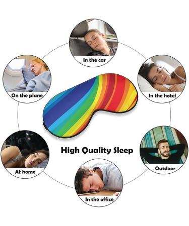 Abstract Rainbow Sleep Mask Eye Cover | Adjustable Strap for Men and Women - Perfect for Sleeping, Blocking Light, and Traveling - Buy Online on GoSupps.com