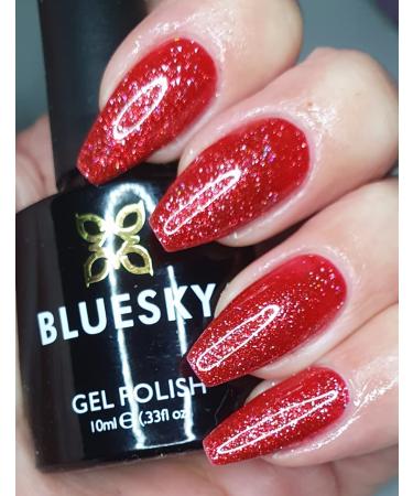 BLUESKY Gel Polish DAZZLING RANGE NEW LUXURIOUS GLITTERS CHRISTMAS 2021 UV LED NAIL SOAK OFF (Requires Drying Under UV LED Lamp) (BDP02 In The Spotlight)