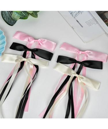 Acwoo 90s Bowknot Hair Clips - Soft Satin Sponge French Band Hairpins for Parties & Christmas | International Shipping - Buy Online on GoSupps.com