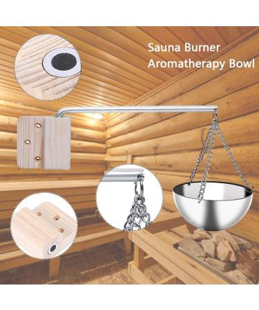 Aroma Bowl Sauna - 850ml Stainless Steel Aroma Bowl for Spa & Sauna Accessories | Vaporizer Shell & Hanging Oil Dish - Buy Online on GoSupps.com