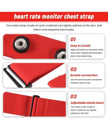 BYCUFF Heart Rate Monitor Chest Strap Replacement Band - Compatible & Durable | International Shipping Available - Buy Online on GoSupps.com