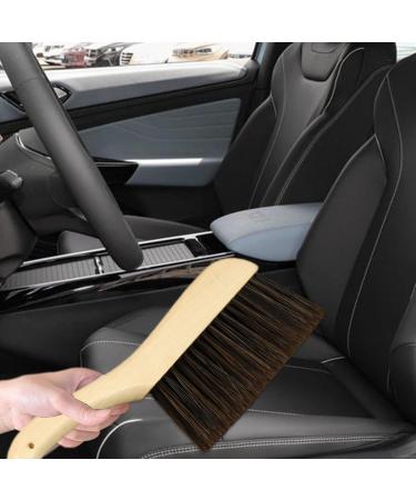 Shakven Dusting Brush for Cleaning Soft Dust Brush | Hand Brushes Small Broom Long Wooden Handle for Car Bed Furniture Clothes - Buy Online on GoSupps.com